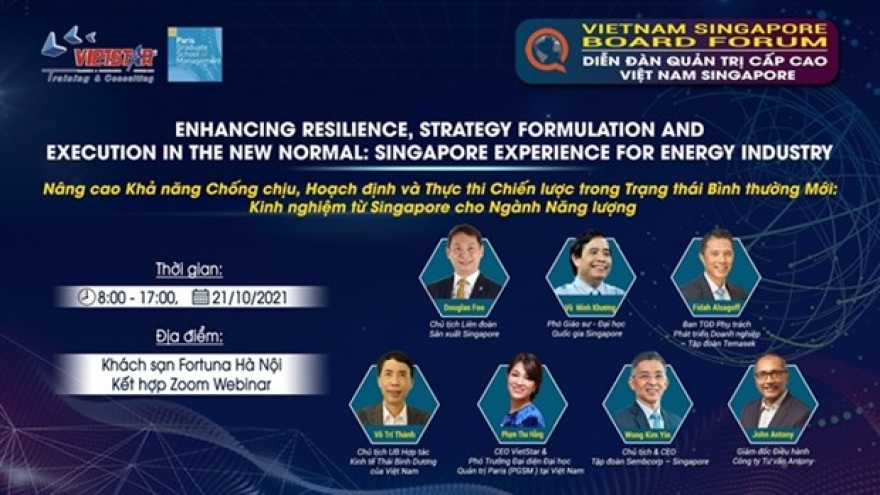 Hanoi to host Vietnam-Singapore forum for senior energy industry leaders